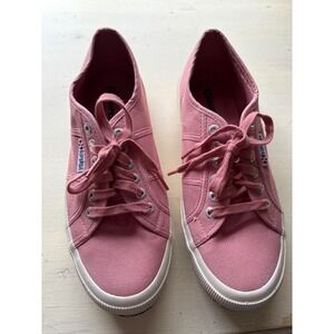 Superga‎ Pink Classic Low-Top Canvas Sneakers Size 9.5